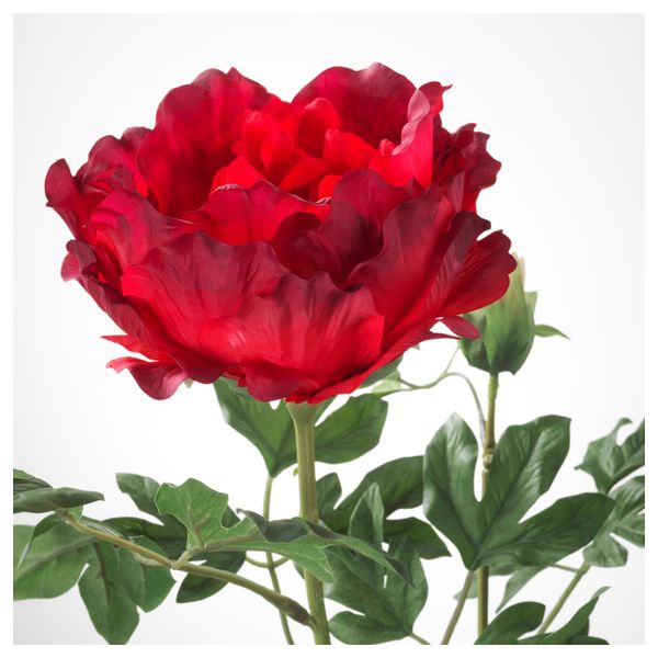 Цветок искусственный СМИККА, Пион, красный (100 см) - схема-чертеж с размерами