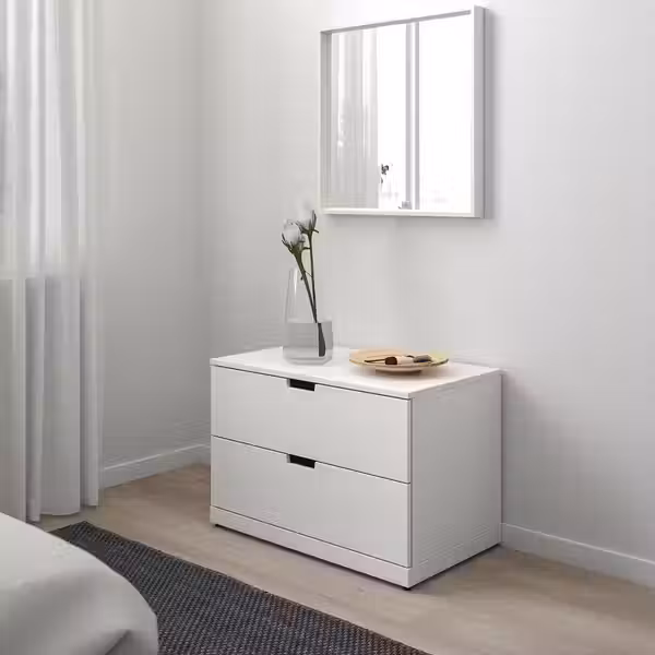 NORDLI Комод с 2 ящиками - белый 80x54 см - фото 2