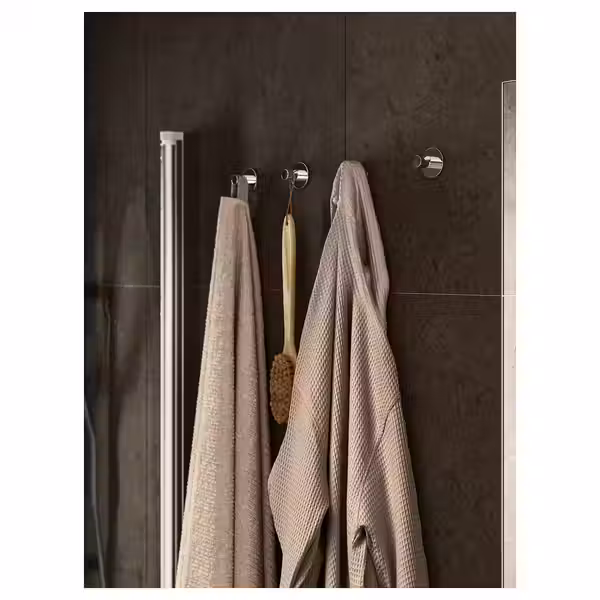 SKOGHALL Крючок, самоклеящийся - хромированный - схема-чертеж с размерами