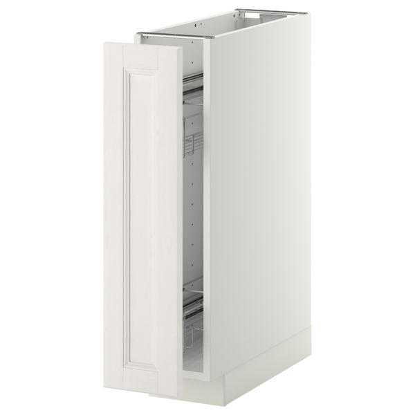 Напольный шкаф, выдвижной внутрений элемент МЕТОД, белый, Лаксарби белый (20x60 см) - схема-чертеж с размерами
