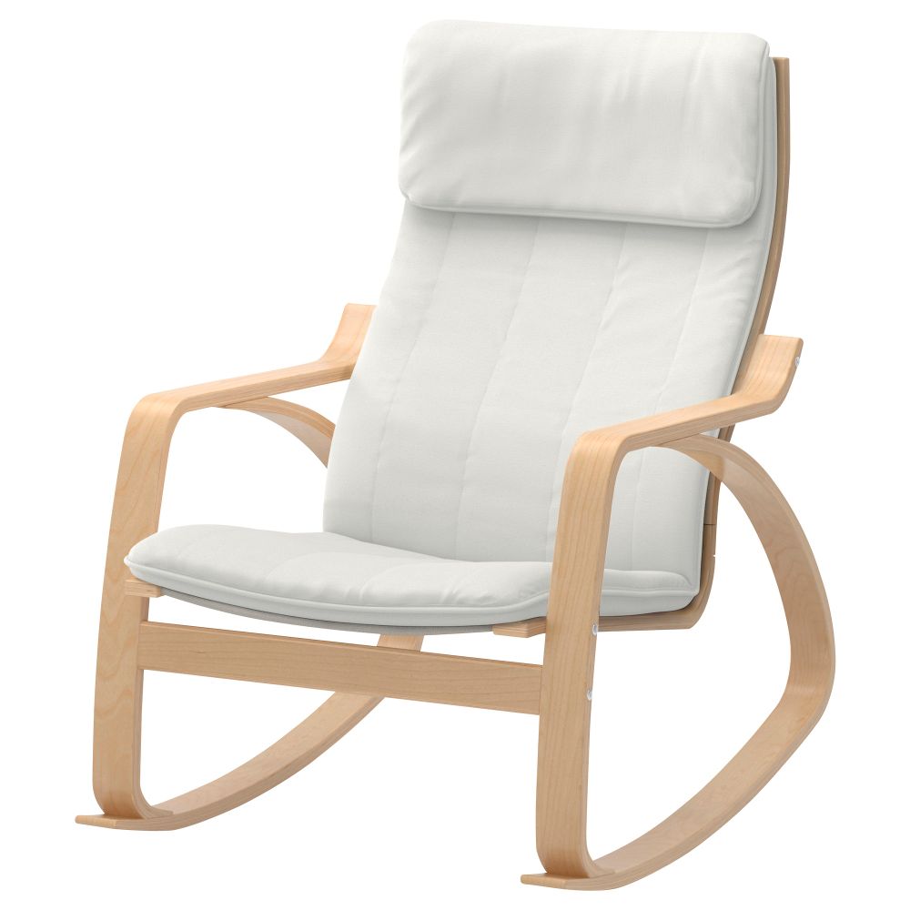 Кресло-качалка ПОЭНГ, березовый шпон, Ранста неокрашенный - фото 1