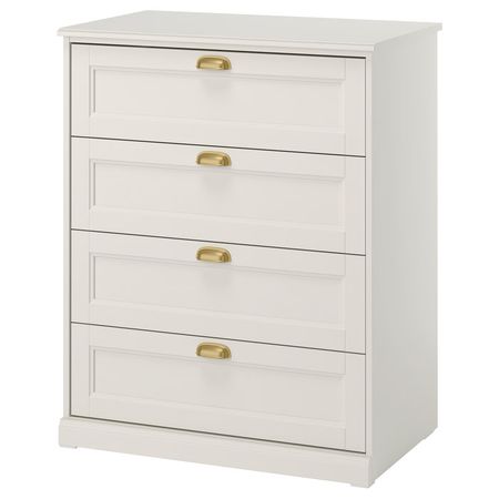 FÅGELFJÄLLET Комод с 4 ящиками - белый с оттенком 82x51x101 см