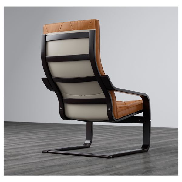 Кресло ПОЭНГ, черно-коричневый, Сеглора неокрашенный - фото 5