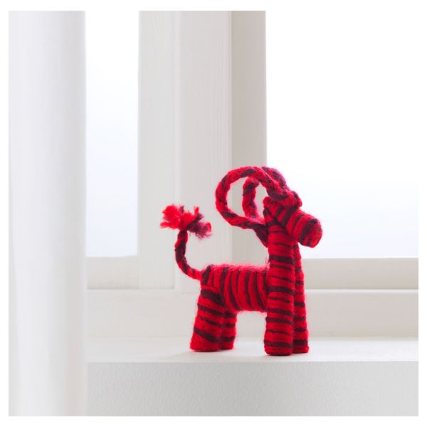 Украшение ВИНТЕР 2016, козлик козлик красный (15 см) - схема-чертеж с размерами