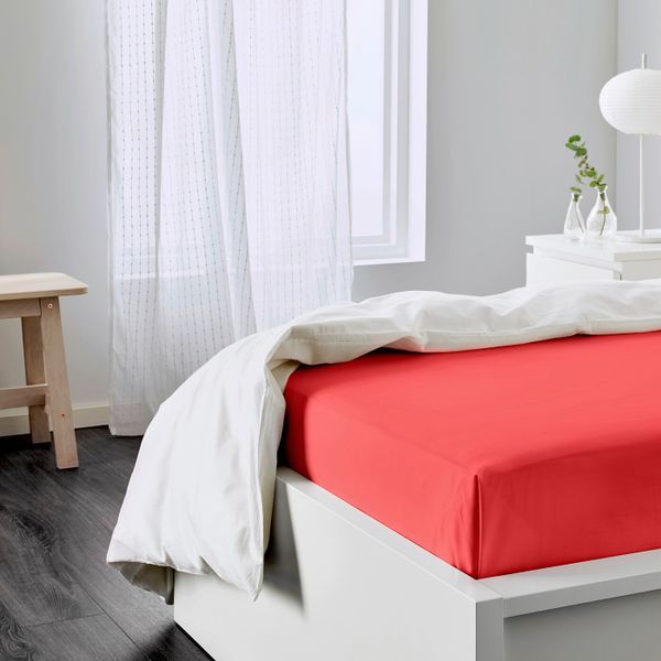 Простыня, красный, оранжевый 150x260 см IKEA ULLVIDE УЛЛЬВИДЕ 605.007.02 - схема-чертеж с размерами