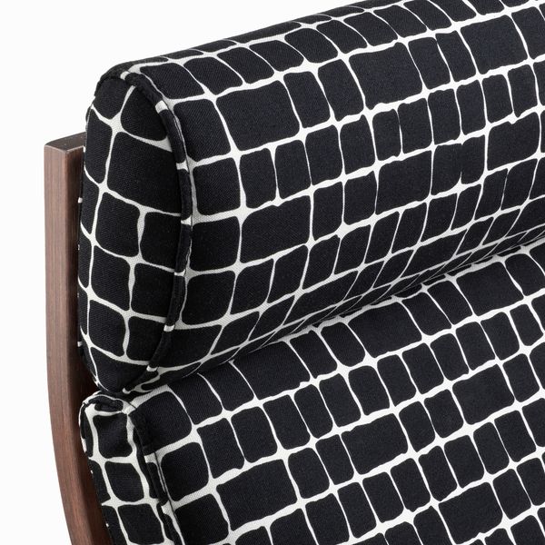 Кресло, коричневый/Storudden белый, черный IKEA POÄNG 994.240.62 - фото 4