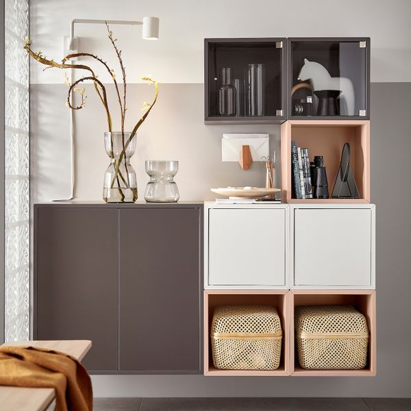 Шкаф, бледно-розовый 35x25x35 см IKEA EKET ЭКЕТ 105.108.69 - фото 4