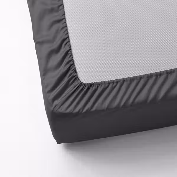 NATTJASMIN Простыня натяжная - темно-серый 140x200 см - фото 4