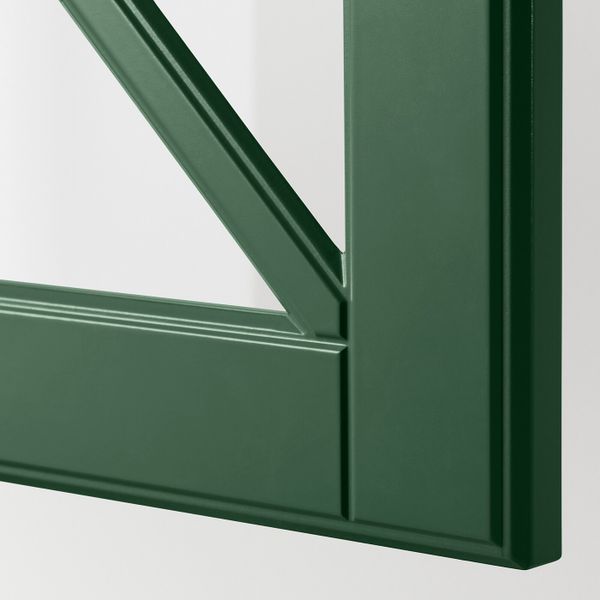 Стеклянная дверца с переплетом, темно-зеленый 40x40 см IKEA BODBYN БУДБИН 204.446.66 - фото 2