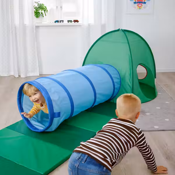 DVÄRGMÅS ДВЭРГМОС Игровой туннель - синий/зеленый - фото 4