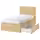 MALM Каркас кровати+2 кроватных ящика - дубовый шпон, беленый/Lönset 90x200 см
