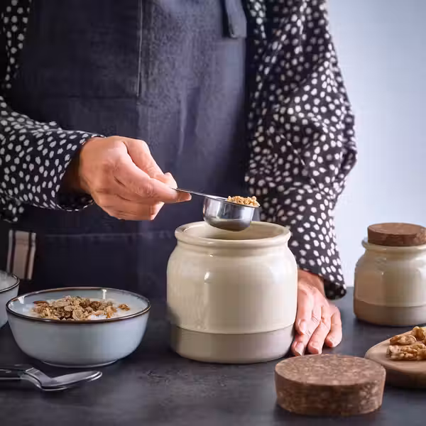 BRUGDHAJ БРУГДХЭЙ Емкость с крышкой - бежевый 1 л - фото 2