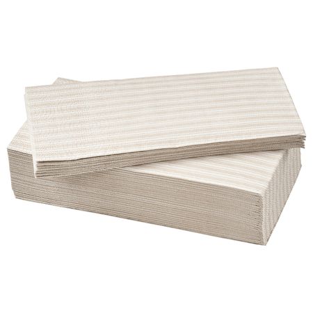 Салфетка бумажная, в полоску, бежевый, 38x38 см IKEA МУСТИГХЕТ 304.539.95
