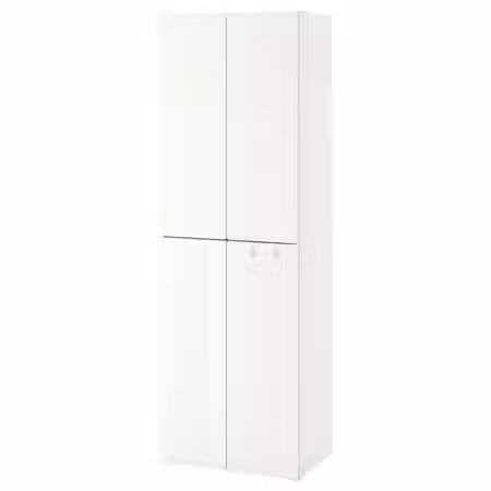 SMÅSTAD / PLATSA Гардероб - белый белый/с 2 платяными штангами 60x42x181 см
