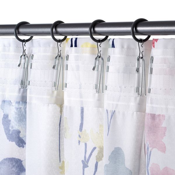 Гардины, 2 шт., цветок разноцветный 145x180 см IKEA ASKARIA АСКАРИА 604.745.00 - схема-чертеж с размерами