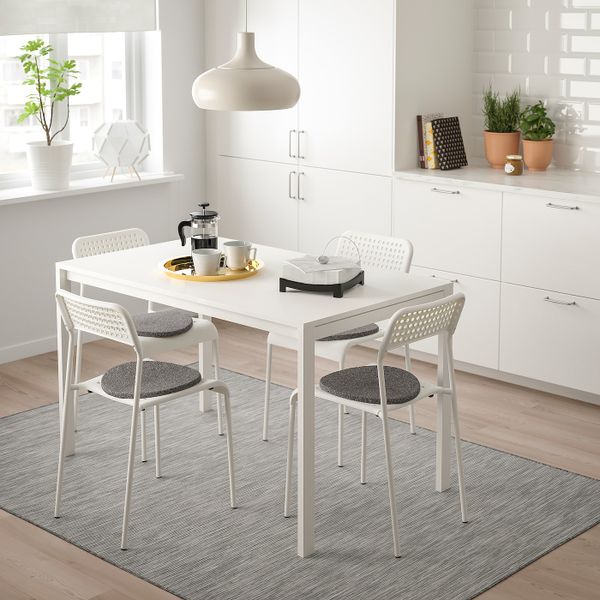 Стол и 4 стула, белый 125 см IKEA MELLTORP МЕЛЬТОРП / ADDE АДДЕ 992.299.18 - фото 2