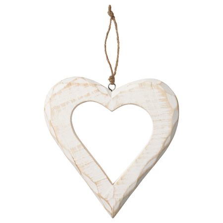 Украшение подвесное ВИНТЕР 2016, сердце белый (23 см)