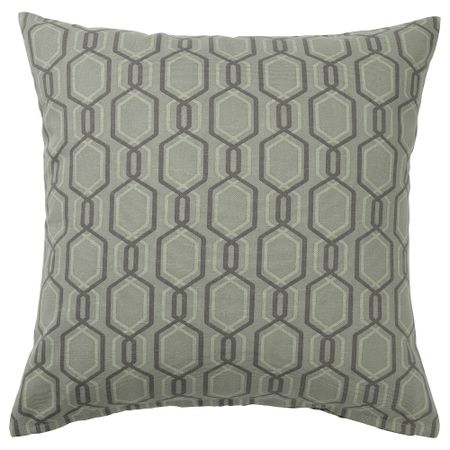 Чехол на подушку, зеленый, серый, 50x50 см IKEA JÄTTEPOPPEL ЙЭТТЕПОППЕЛЬ 005.136.27