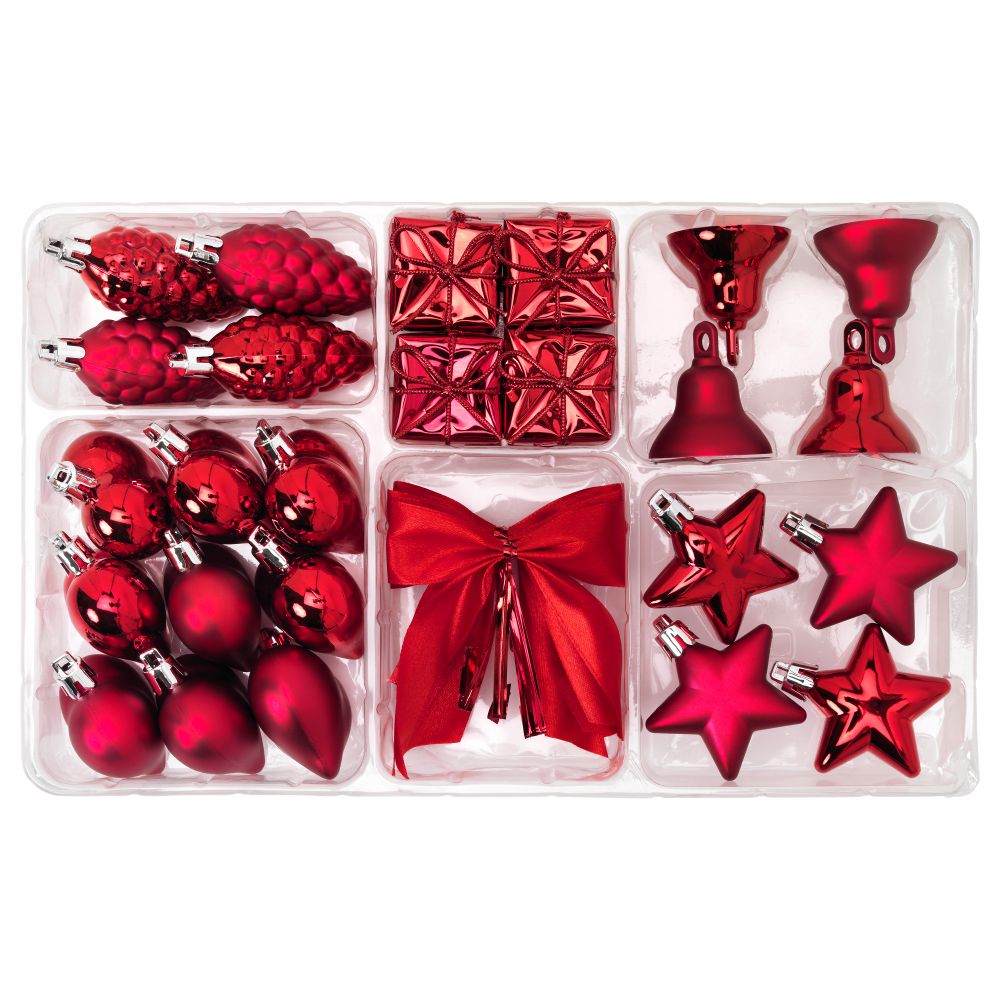 Подвесные украшения, 29 предмета ВИНТЕР 2015, красный - схема-чертеж с размерами