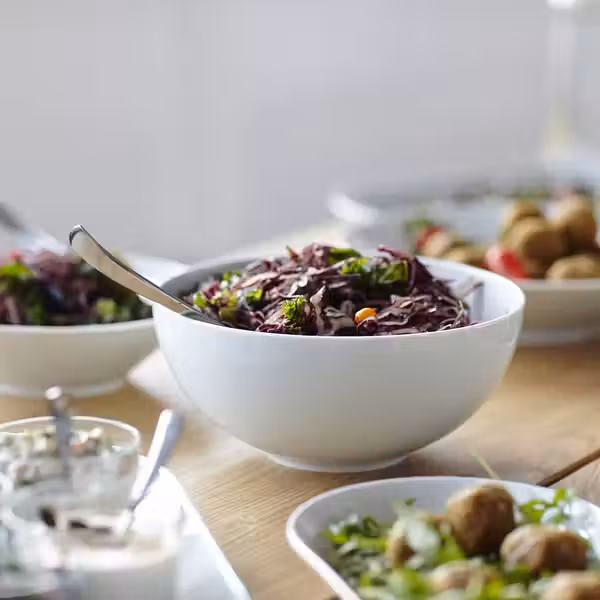 IKEA 365+ Миска - с округлыми стенками белый 22 см - схема-чертеж с размерами