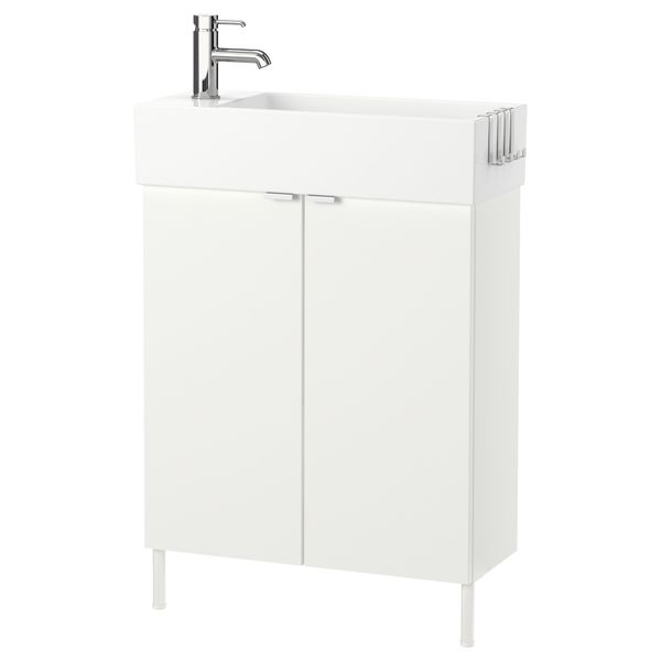 Шкаф под раковину с 2 дверцами ЛИЛЛОНГЕН, белый (62x27x88 см) - фото 2