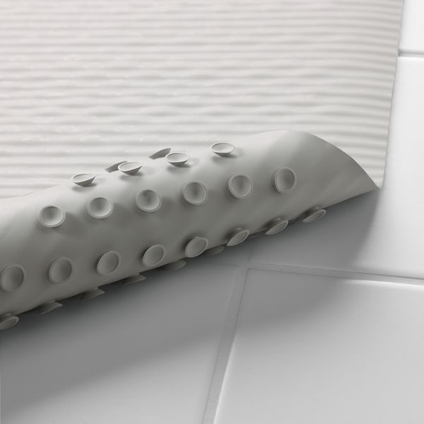 Коврик в ванну, светло-серый, 33x84 см IKEA DOPPA ДОППА 603.033.63 - фото 5