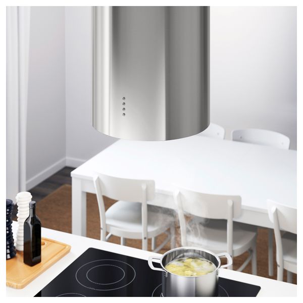 Колпак вытяжного шкафа потолочного крепежа ТУРБУЛЕНС, нержав сталь (43 см) - фото 2