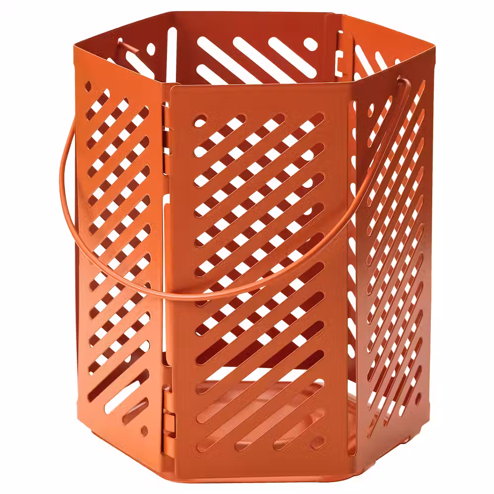 VÅRSYREN ВОРСЮРЕН Фонарь для греющей свечи - коричнево-оранжевый 12 см - фото 1