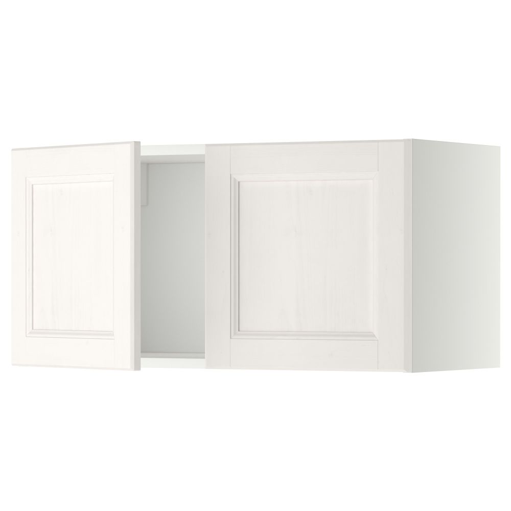 Навесной шкаф с 2 дверями МЕТОД, белый, Лаксарби белый (80x40 см) - схема-чертеж с размерами