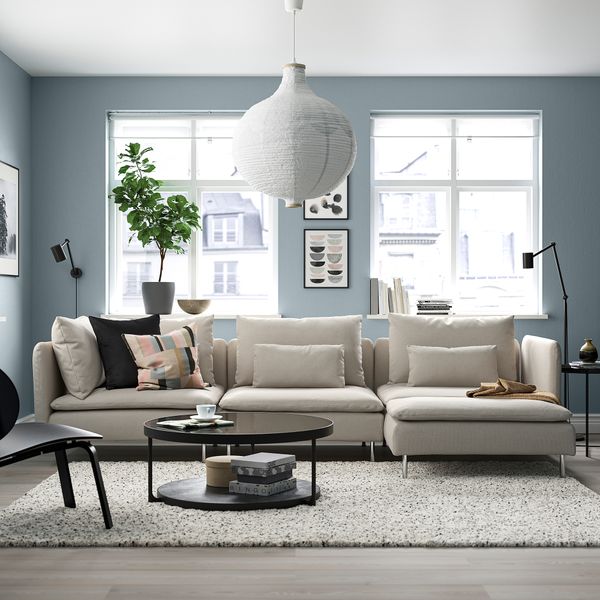 4-местный диван с козеткой, фридтуна светло-бежевый IKEA SÖDERHAMN 394.497.01 - фото 3