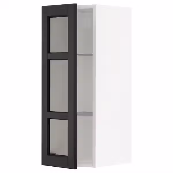 METOD Навесной шкаф/полки/стеклян дверца - фото 1