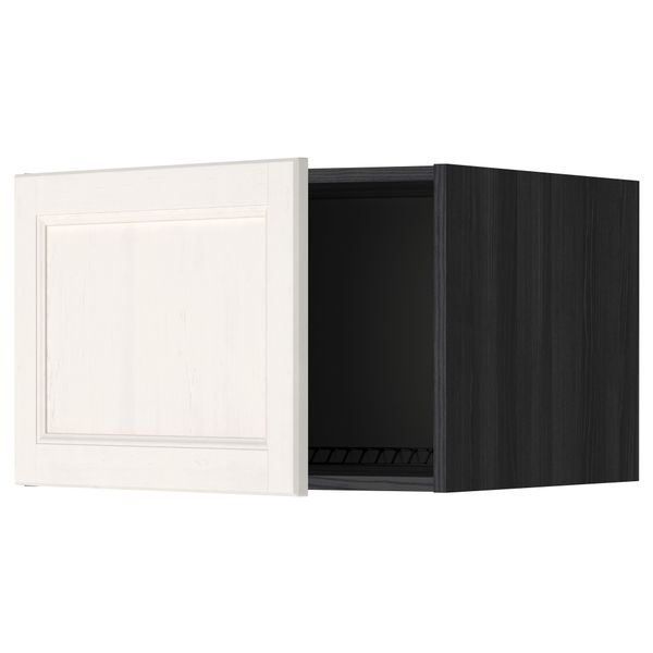 Верхний шкаф на холодильник, морозильник МЕТОД, черный, Лаксарби белый - схема-чертеж с размерами