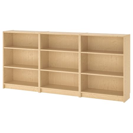 Стеллаж, 240x28x106 см, березовый шпон IKEA BILLY БИЛЛИ 490.234.01
