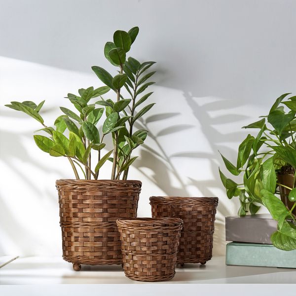 Кашпо, коричневый, 15 см IKEA KLIBBAL 305.712.15 - схема-чертеж с размерами