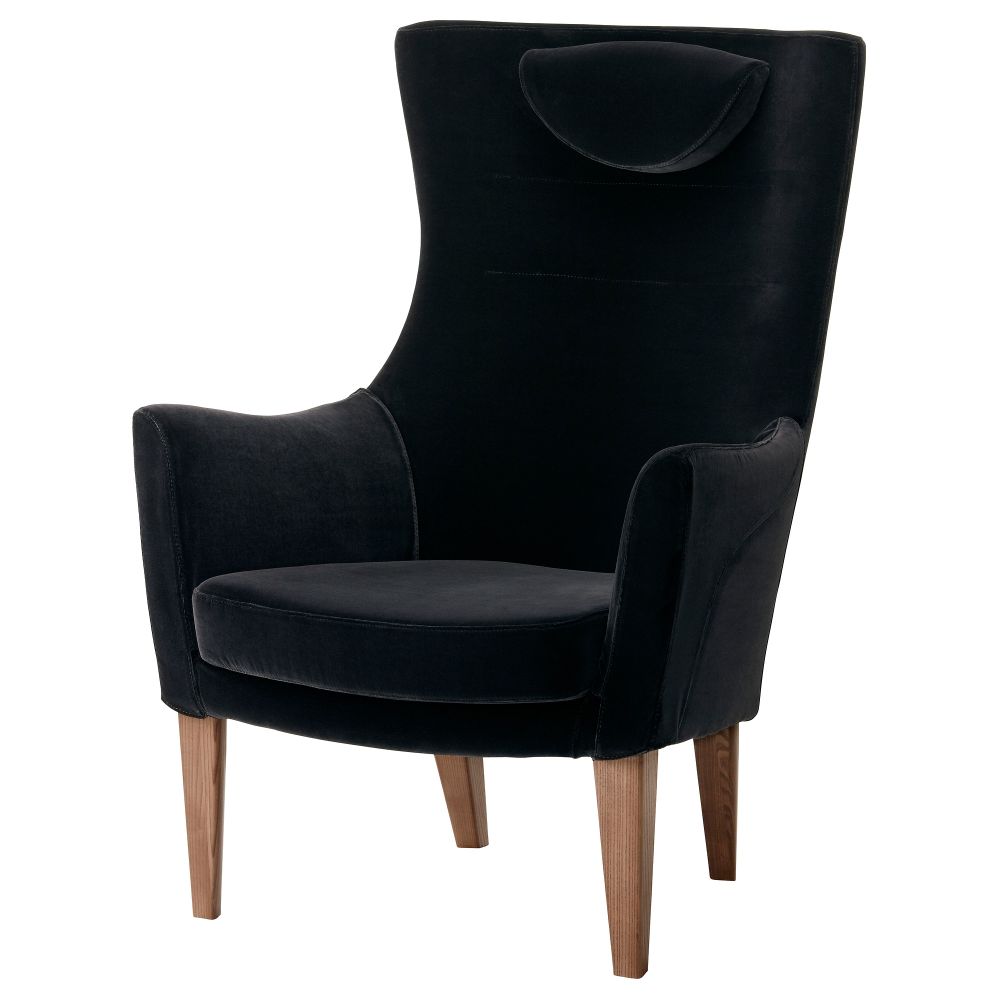 Кресло c высокой спинкой СТОКГОЛЬМ, Сандбакка черный - фото 1