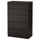KULLEN Комод с 5 ящиками - черно-коричневый 70x40x112 см