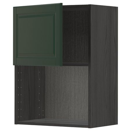 Навесной шкаф для СВЧ-печи, черный/Будбин темно-зеленый 60x80 см IKEA МЕТОД 193.131.76
