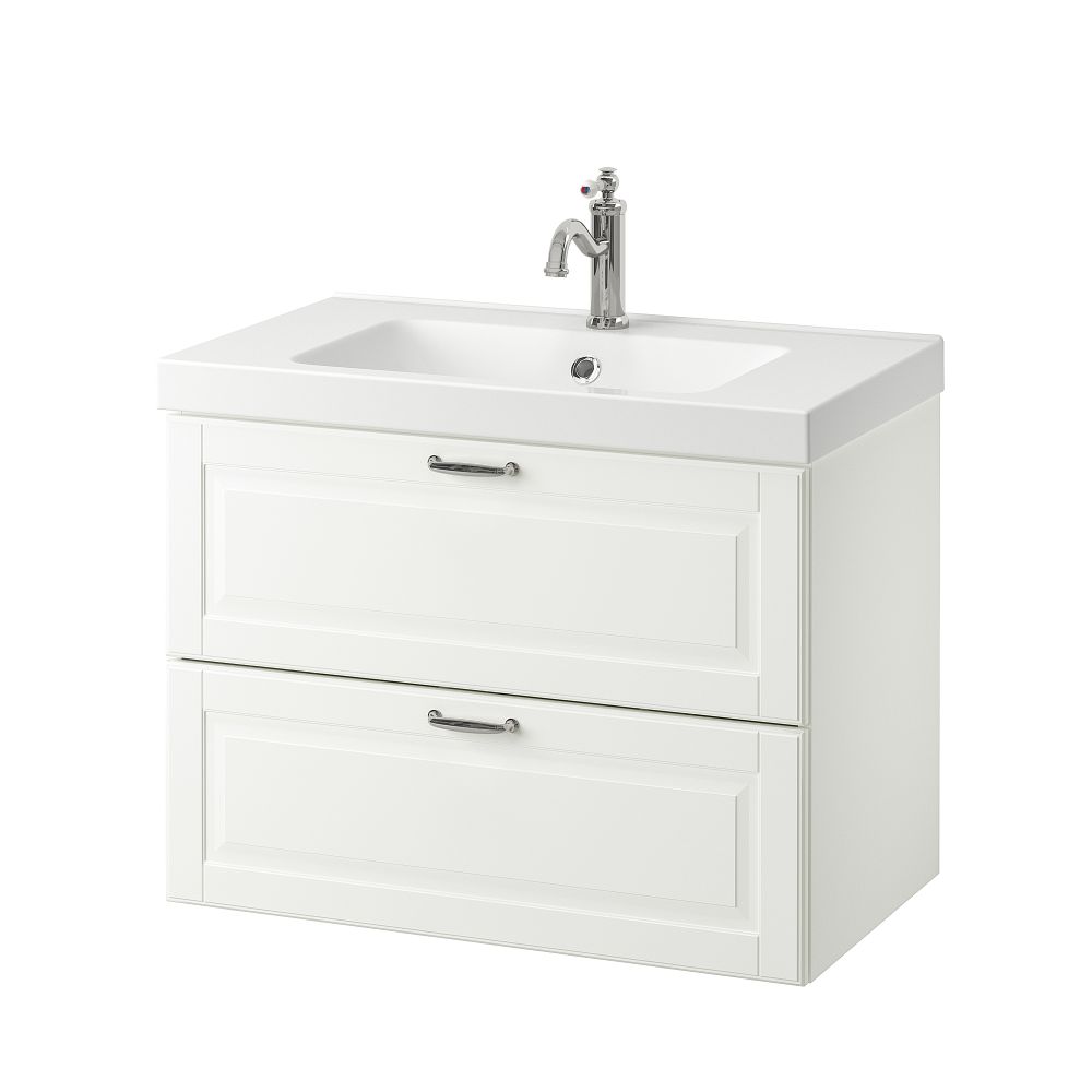 Шкаф для раковины с 2 ящиками, 83x49x64 cm IKEA ODENSVIK ОДЕНСВИК, GODMORGON ГОДМОРГОН 192.932.82 - фото 1