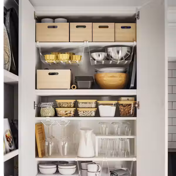 UPPDATERA Контейнер - светлый бамбук 24x32x15 см - фото 5