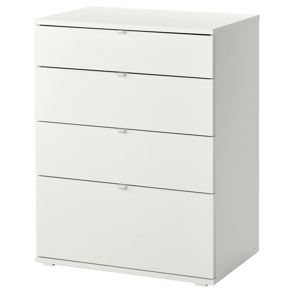 VIHALS Комод с 4 ящиками - белый/функция блокировки/разблокировки 70x47x90 см - фото 1