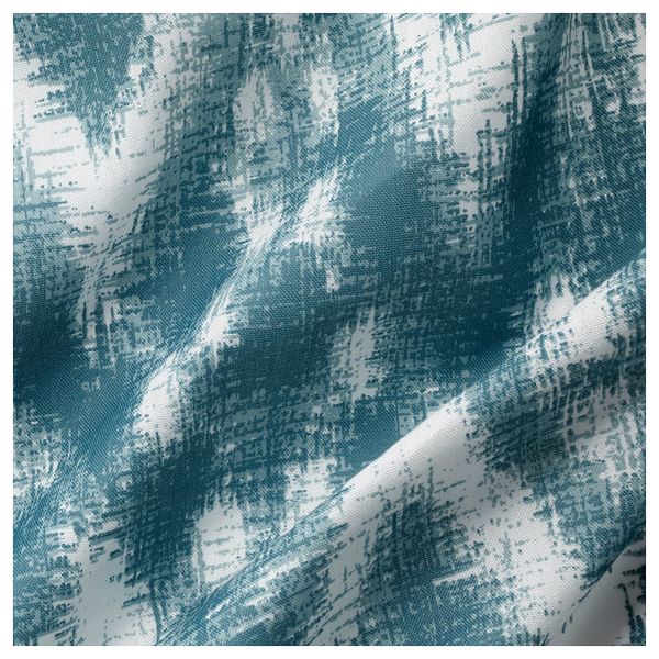 Гардины, 1 пара БЛОЛИЛЬЯ, белый/синий (145x300 см) - фото 3