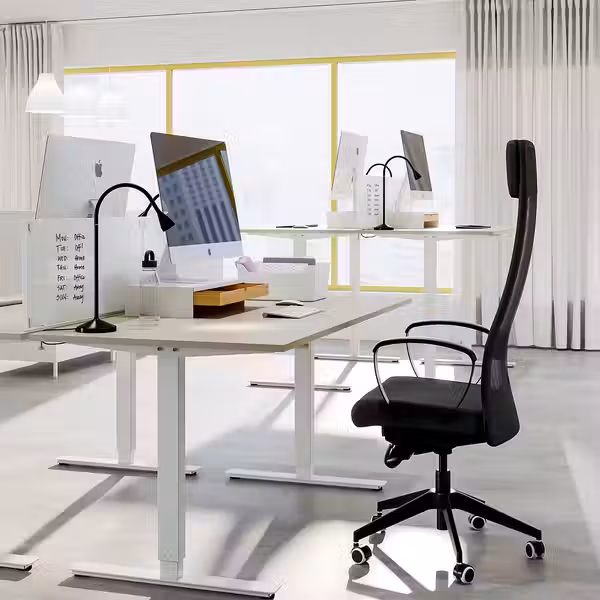 TROTTEN Подстолье-трансформер уг столешницы - белый 120/160 см - схема-чертеж с размерами