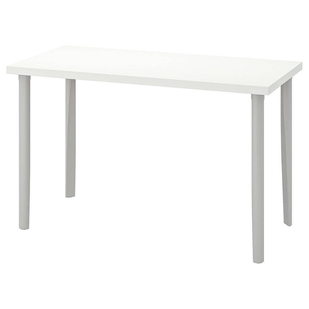 Стол, белый, светло-серый 120x60 см IKEA LINNMON ЛИННМОН / TORSKLINT ТОРСКЛИНТ 892.794.71 - фото 1