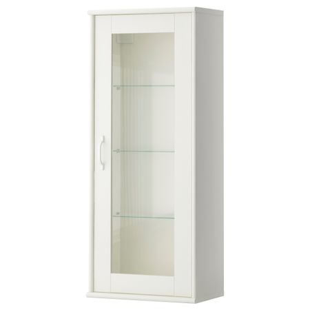 Навесной шкаф со стеклянной дверью ТОККАРП, белый (38x92 см)