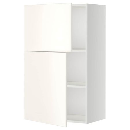 Навесной шкаф с полками/2дверцы, белый/Веддинге белый 60x100 см IKEA METOD МЕТОД 994.457.00