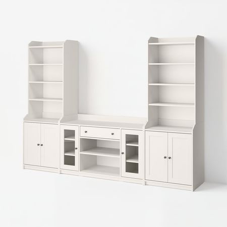 HAUGA Комбинация д/хранения - белый 279x46x199 см