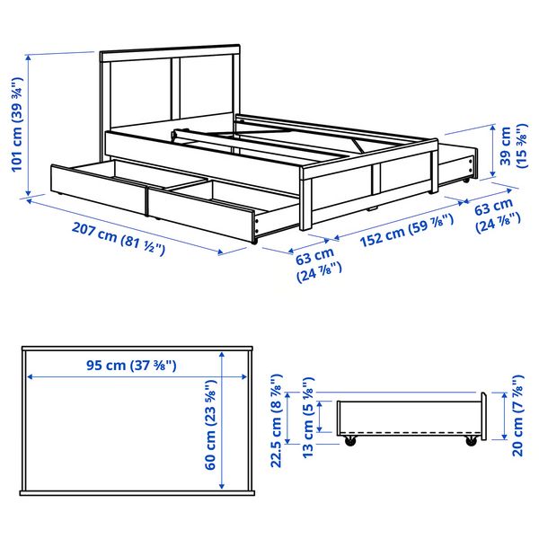 IKEA, дополнительный ракурс - схема-чертеж с размерами