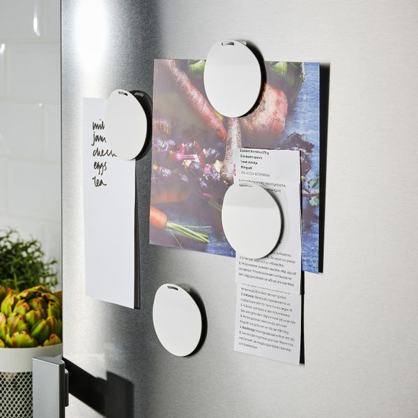 Магнит, белый 4 шт IKEA TOTEBO ТОТЭБО 204.593.18 - схема-чертеж с размерами