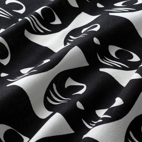 Гардины, 2 шт., белый черный/кот 145x300 см IKEA MATTRAM МАТТРАМ 305.397.01 - фото 6