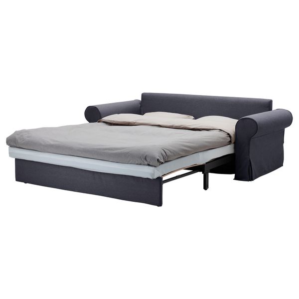 Диван-кровать 3-местный БАККАБРУ / МАРИЕБЮ, Йонсбуда синий - фото 2